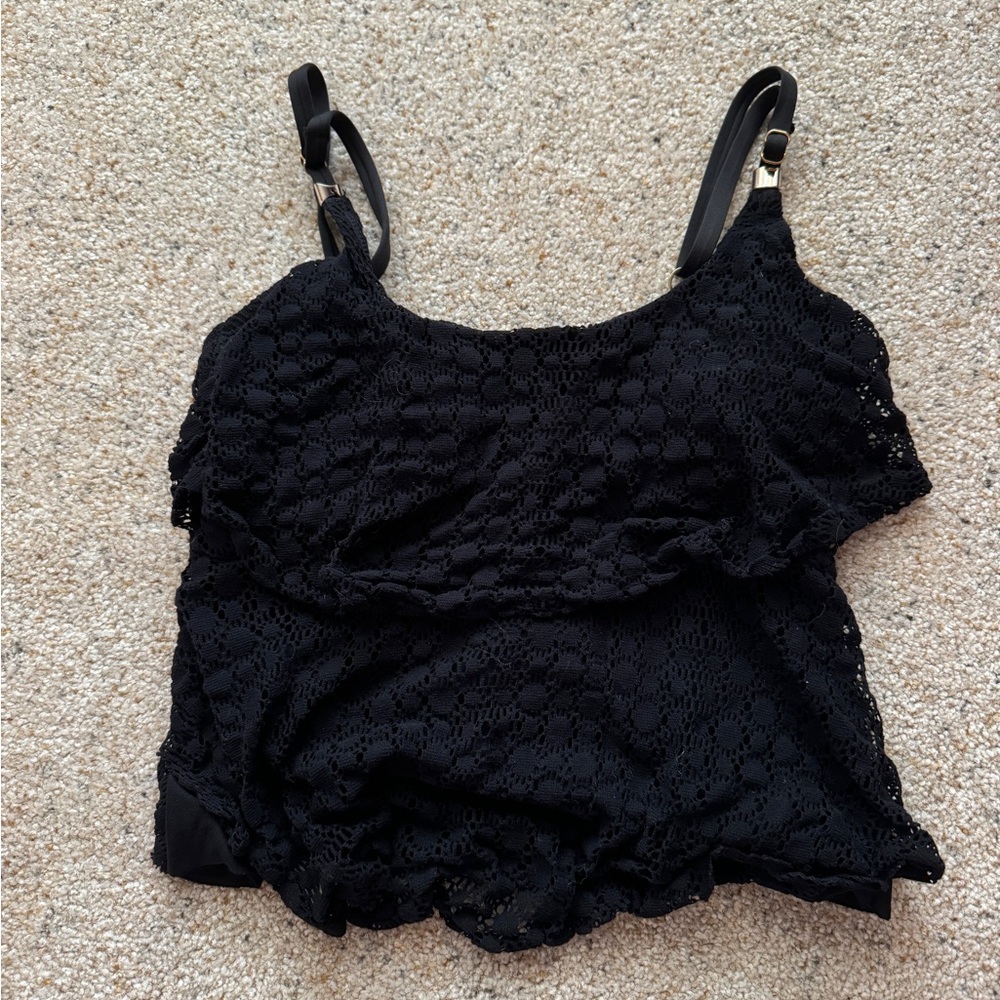 Black swim top